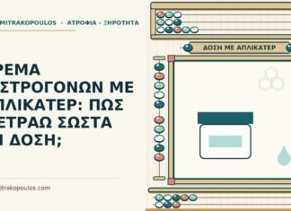 ΚΡΕΜΑ ΟΙΣΤΡΟΓΟΝΩΝ ΜΕ ΑΠΛΙΚΑΤΕΡ: ΠΩΣ ΜΕΤΡΑΩ ΣΩΣΤΑ ΤΗ ΔΟΣΗ; κρέμα οιστρογόνων με απλικατέρ