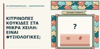 κιτρινωπές κουκίδες στα μικρά χείλη