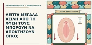 λεπτά μεγάλα χείλη