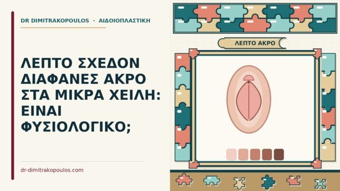 ΛΕΠΤΟ ΣΧΕΔΟΝ ΔΙΑΦΑΝΕΣ ΑΚΡΟ ΣΤΑ ΜΙΚΡΑ ΧΕΙΛΗ: ΕΙΝΑΙ ΦΥΣΙΟΛΟΓΙΚΟ; διάφανο άκρο στα μικρά χείλη