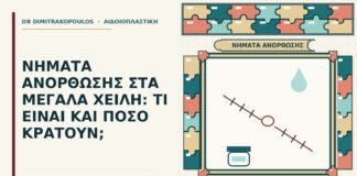 νήματα ανόρθωσης στα μεγάλα χείλη