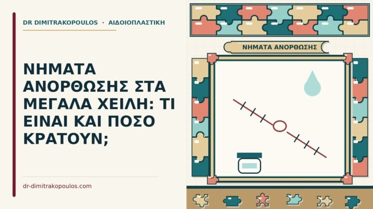 νήματα ανόρθωσης στα μεγάλα χείλη