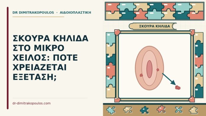 σκούρα κηλίδα στο μικρό χείλος