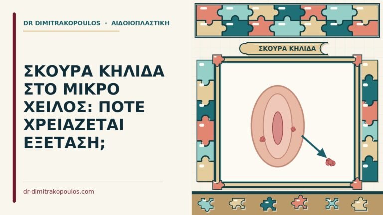 σκούρα κηλίδα στο μικρό χείλος