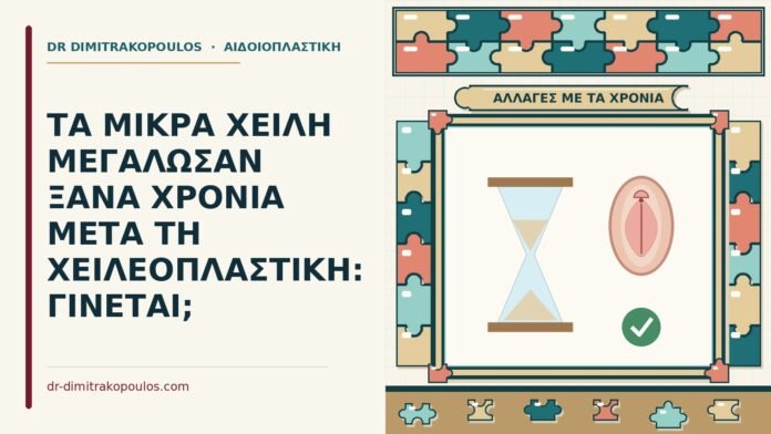 μικρά χείλη μετά τη χειλεοπλαστική