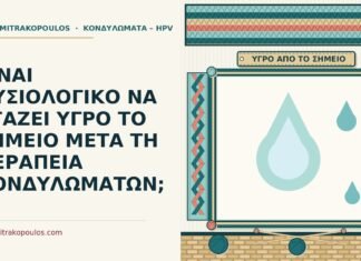 ΕΙΝΑΙ ΦΥΣΙΟΛΟΓΙΚΟ ΝΑ ΒΓΑΖΕΙ ΥΓΡΟ ΤΟ ΣΗΜΕΙΟ ΜΕΤΑ ΤΗ ΘΕΡΑΠΕΙΑ ΚΟΝΔΥΛΩΜΑΤΩΝ; υγρό από το σημείο μετά τη θεραπεία