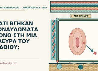 ΓΙΑΤΙ ΒΓΗΚΑΝ ΚΟΝΔΥΛΩΜΑΤΑ ΜΟΝΟ ΣΤΗ ΜΙΑ ΠΛΕΥΡΑ ΤΟΥ ΑΙΔΟΙΟΥ; κονδυλώματα στη μία πλευρά