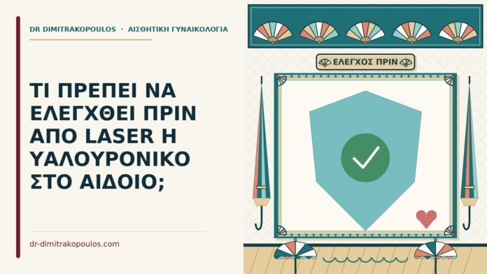 έλεγχος πριν από laser ή υαλουρονικό