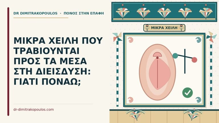 μικρά χείλη που τραβιούνται στη διείσδυση