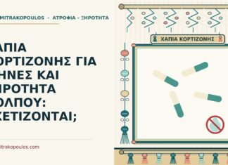 ΧΑΠΙΑ ΚΟΡΤΙΖΟΝΗΣ ΓΙΑ ΜΗΝΕΣ ΚΑΙ ΞΗΡΟΤΗΤΑ ΚΟΛΠΟΥ: ΣΧΕΤΙΖΟΝΤΑΙ; χάπια κορτιζόνης