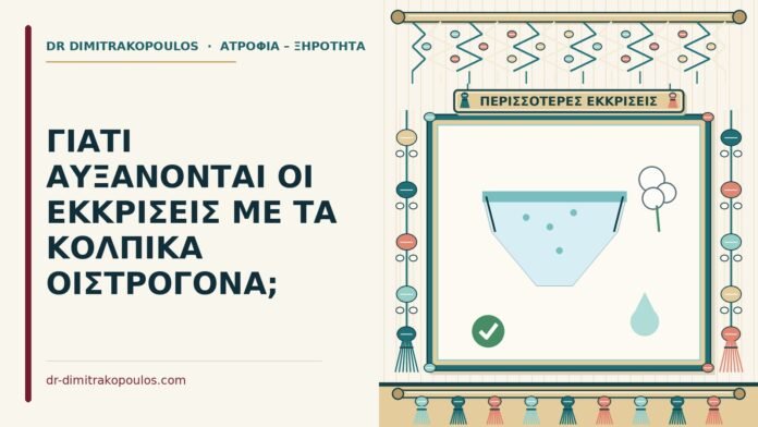ΓΙΑΤΙ ΑΥΞΑΝΟΝΤΑΙ ΟΙ ΕΚΚΡΙΣΕΙΣ ΜΕ ΤΑ ΚΟΛΠΙΚΑ ΟΙΣΤΡΟΓΟΝΑ; εκκρίσεις με τα κολπικά οιστρογόνα