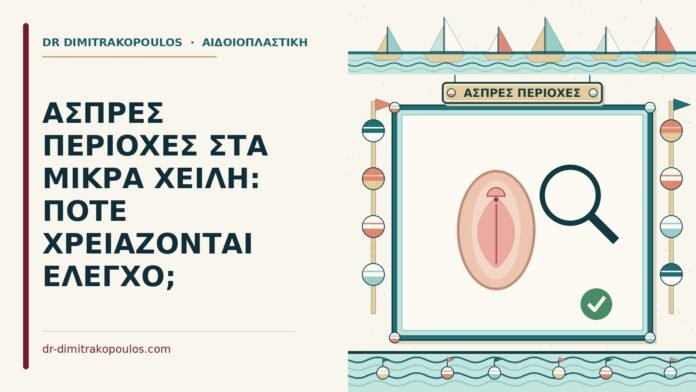 άσπρες περιοχές στα μικρά χείλη