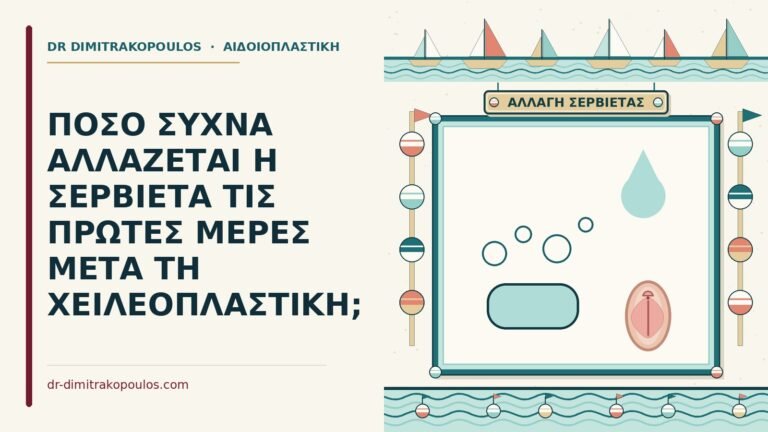αλλαγή σερβιέτας μετά τη χειλεοπλαστική