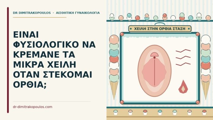 ΕΙΝΑΙ ΦΥΣΙΟΛΟΓΙΚΟ ΝΑ ΚΡΕΜΑΝΕ ΤΑ ΜΙΚΡΑ ΧΕΙΛΗ ΟΤΑΝ ΣΤΕΚΟΜΑΙ ΟΡΘΙΑ; μικρά χείλη που κρέμονται