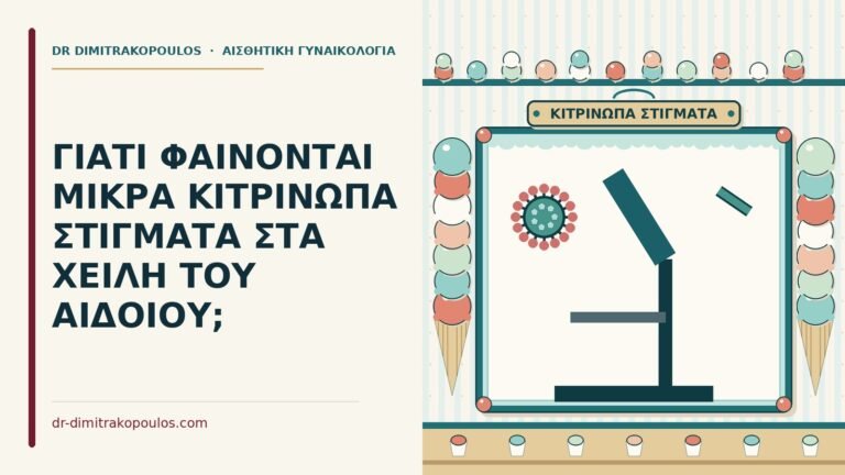 κιτρινωπά στίγματα στα χείλη του αιδοίου