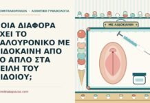 υαλουρονικό με λιδοκαΐνη στα χείλη του αιδοίου