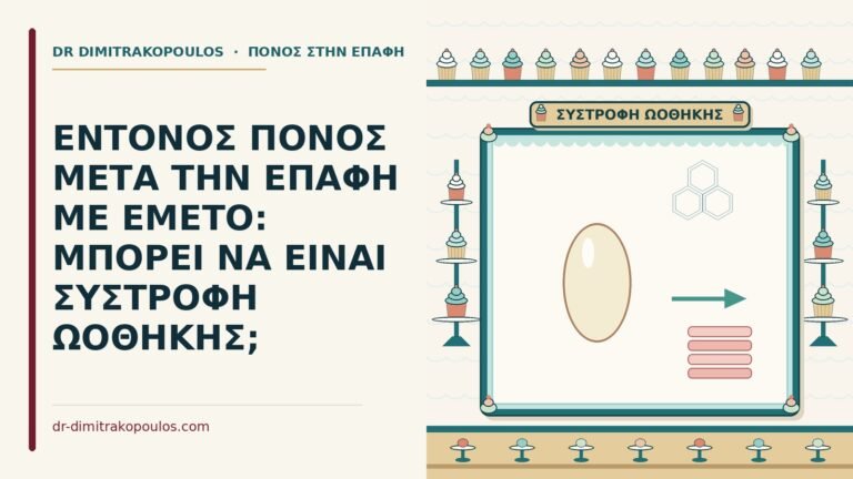 πόνος μετά την επαφή με έμετο