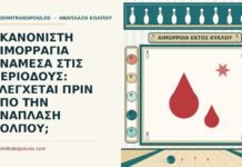 ΑΚΑΝΟΝΙΣΤΗ ΑΙΜΟΡΡΑΓΙΑ ΑΝΑΜΕΣΑ ΣΤΙΣ ΠΕΡΙΟΔΟΥΣ: ΕΛΕΓΧΕΤΑΙ ΠΡΙΝ ΑΠΟ ΤΗΝ ΑΝΑΠΛΑΣΗ ΚΟΛΠΟΥ; ακανόνιστη αιμόρροια