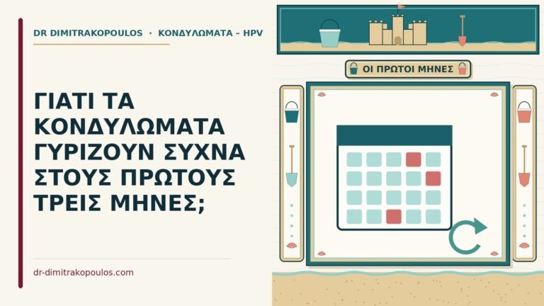 υποτροπή κονδυλωμάτων τους πρώτους μήνες