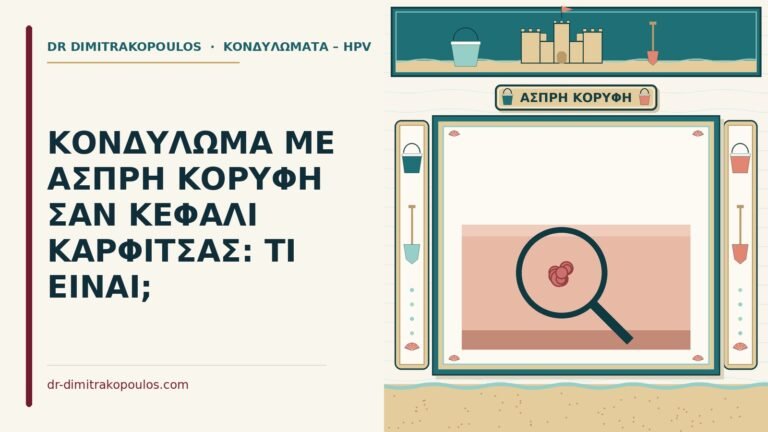 κονδύλωμα με άσπρη κορυφή