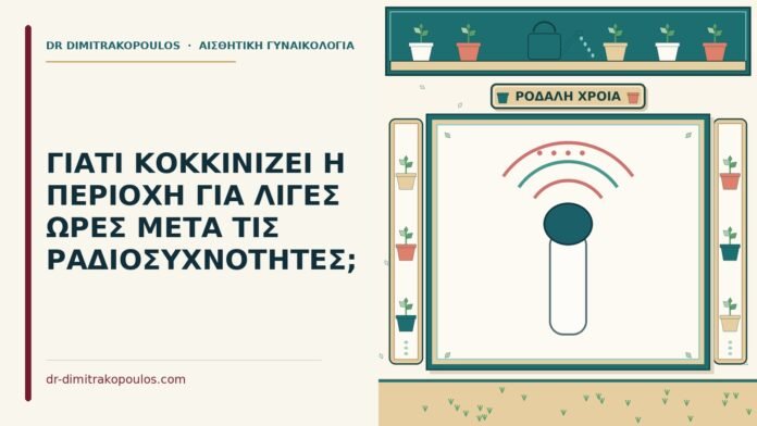κοκκινίλα μετά τις ραδιοσυχνότητες