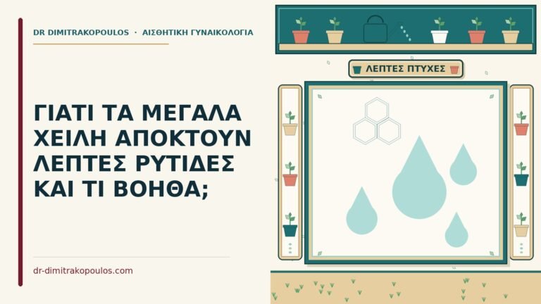 λεπτές ρυτίδες στα μεγάλα χείλη
