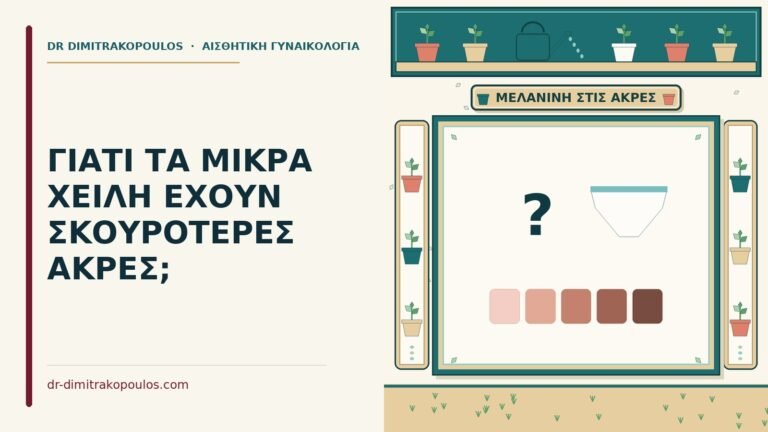 σκουρότερες άκρες στα μικρά χείλη