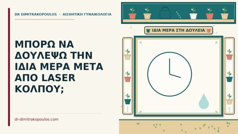 δουλειά την ίδια μέρα μετά από laser κόλπου