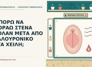 στενό κολάν μετά από υαλουρονικό