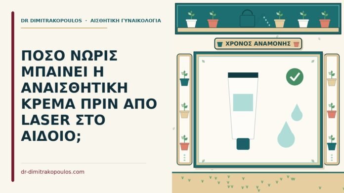 ΠΟΣΟ ΝΩΡΙΣ ΜΠΑΙΝΕΙ Η ΑΝΑΙΣΘΗΤΙΚΗ ΚΡΕΜΑ ΠΡΙΝ ΑΠΟ LASER ΣΤΟ ΑΙΔΟΙΟ; αναισθητική κρέμα πριν από laser
