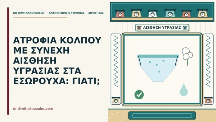 ΑΤΡΟΦΙΑ ΚΟΛΠΟΥ ΜΕ ΣΥΝΕΧΗ ΑΙΣΘΗΣΗ ΥΓΡΑΣΙΑΣ ΣΤΑ ΕΣΩΡΟΥΧΑ: ΓΙΑΤΙ; αίσθηση υγρασίας