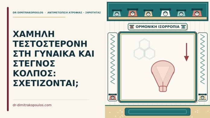 ΧΑΜΗΛΗ ΤΕΣΤΟΣΤΕΡΟΝΗ ΣΤΗ ΓΥΝΑΙΚΑ ΚΑΙ ΣΤΕΓΝΟΣ ΚΟΛΠΟΣ: ΣΧΕΤΙΖΟΝΤΑΙ; χαμηλή τεστοστερόνη