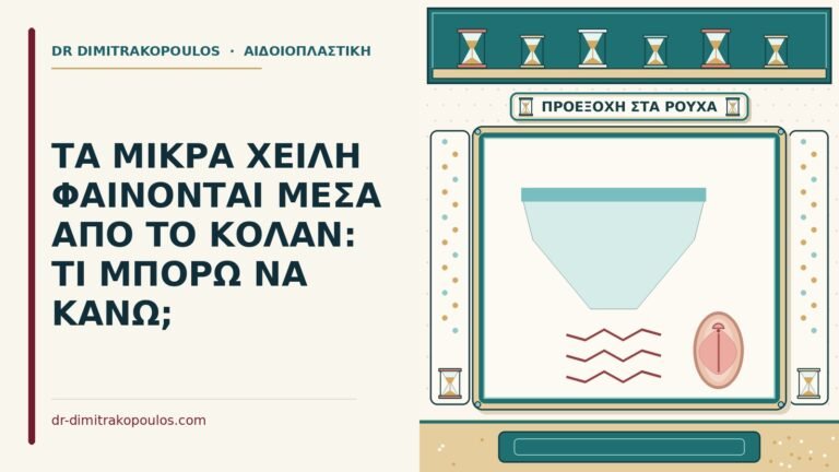 μικρά χείλη στο κολάν