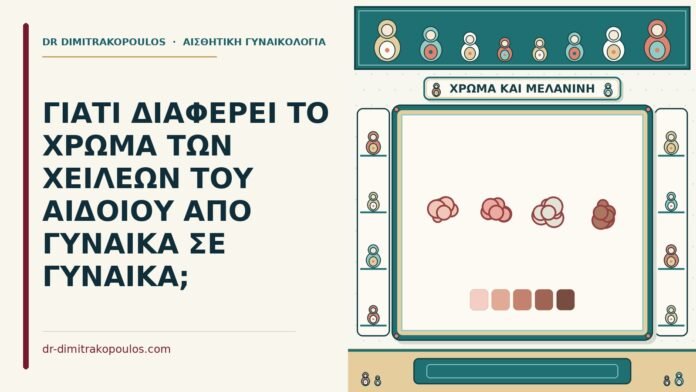 ΓΙΑΤΙ ΔΙΑΦΕΡΕΙ ΤΟ ΧΡΩΜΑ ΤΩΝ ΧΕΙΛΕΩΝ ΤΟΥ ΑΙΔΟΙΟΥ ΑΠΟ ΓΥΝΑΙΚΑ ΣΕ ΓΥΝΑΙΚΑ; χρώμα των χειλέων του αιδοίου