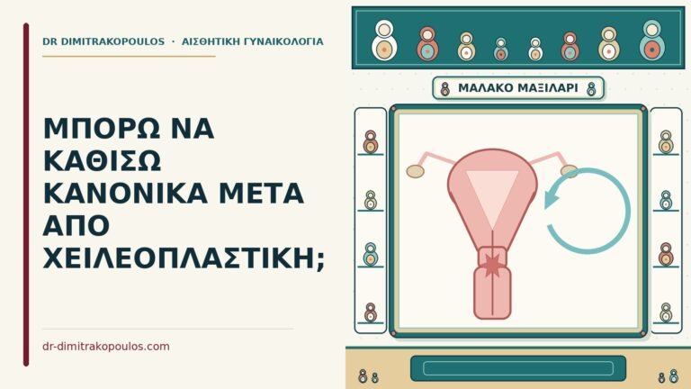 καθιστή θέση μετά από χειλεοπλαστική