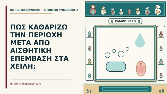 ΠΩΣ ΚΑΘΑΡΙΖΩ ΤΗΝ ΠΕΡΙΟΧΗ ΜΕΤΑ ΑΠΟ ΑΙΣΘΗΤΙΚΗ ΕΠΕΜΒΑΣΗ ΣΤΑ ΧΕΙΛΗ; καθαρισμός μετά από επέμβαση στα χείλη