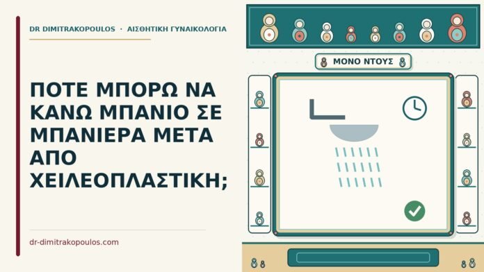 μπάνιο σε μπανιέρα μετά από χειλεοπλαστική