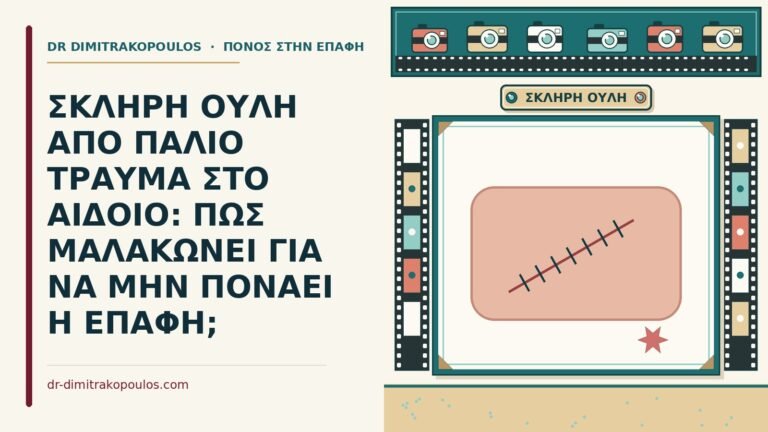 σκληρή ουλή από παλιό τραύμα