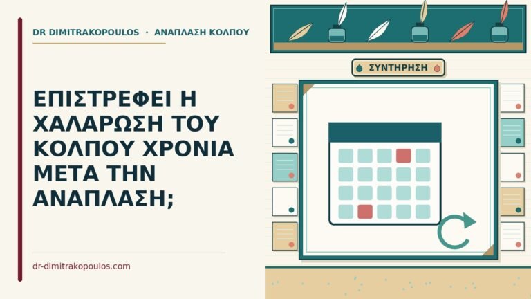 χαλάρωση του κόλπου χρόνια μετά την ανάπλαση