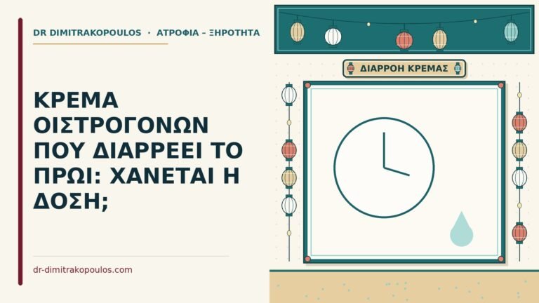 κρέμα οιστρογόνων που διαρρέει το πρωί