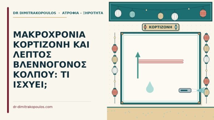 ΜΑΚΡΟΧΡΟΝΙΑ ΚΟΡΤΙΖΟΝΗ ΚΑΙ ΛΕΠΤΟΣ ΒΛΕΝΝΟΓΟΝΟΣ ΚΟΛΠΟΥ: ΤΙ ΙΣΧΥΕΙ; μακροχρόνια κορτιζόνη