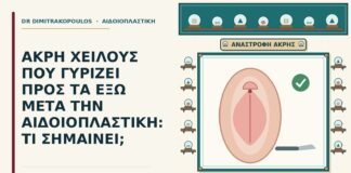 άκρη χείλους που γυρίζει