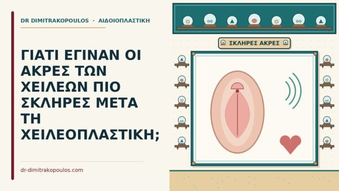 σκληρές άκρες των χειλέων