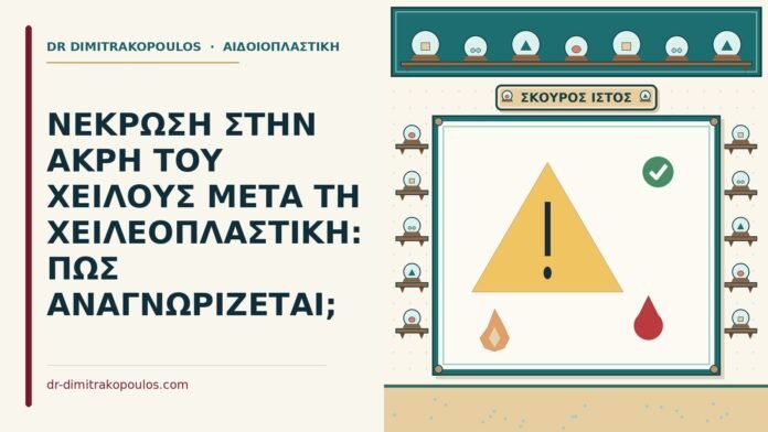 νέκρωση στην άκρη του χείλους