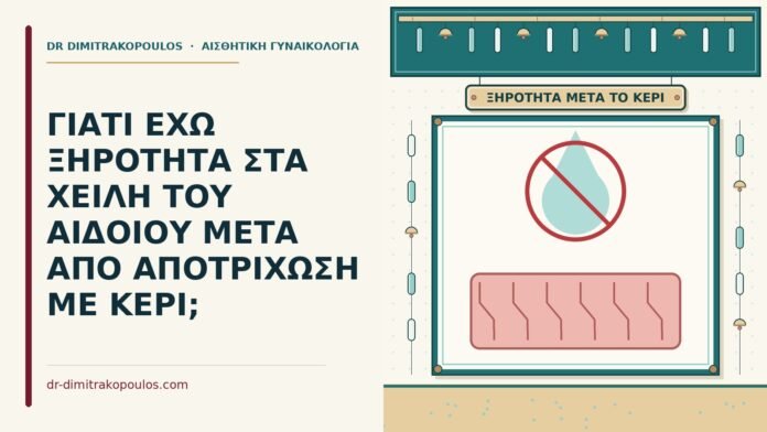 ΓΙΑΤΙ ΕΧΩ ΞΗΡΟΤΗΤΑ ΣΤΑ ΧΕΙΛΗ ΤΟΥ ΑΙΔΟΙΟΥ ΜΕΤΑ ΑΠΟ ΑΠΟΤΡΙΧΩΣΗ ΜΕ ΚΕΡΙ; ξηρότητα μετά από αποτρίχωση με κερί