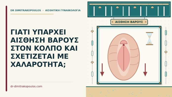 ΓΙΑΤΙ ΥΠΑΡΧΕΙ ΑΙΣΘΗΣΗ ΒΑΡΟΥΣ ΣΤΟΝ ΚΟΛΠΟ ΚΑΙ ΣΧΕΤΙΖΕΤΑΙ ΜΕ ΧΑΛΑΡΟΤΗΤΑ; αίσθηση βάρους στον κόλπο