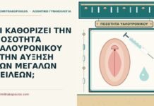 ΤΙ ΚΑΘΟΡΙΖΕΙ ΤΗΝ ΠΟΣΟΤΗΤΑ ΥΑΛΟΥΡΟΝΙΚΟΥ ΣΤΗΝ ΑΥΞΗΣΗ ΤΩΝ ΜΕΓΑΛΩΝ ΧΕΙΛΕΩΝ; την ποσότητα υαλουρονικού