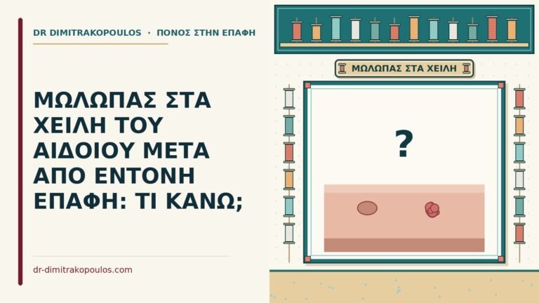 μώλωπας στα χείλη του αιδοίου