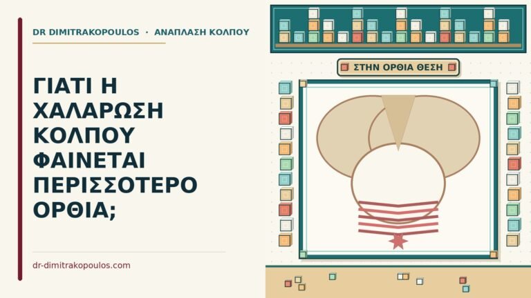 χαλάρωση κόλπου φαίνεται περισσότερο όρθια
