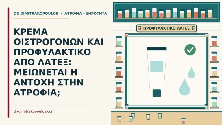 κρέμα οιστρογόνων και προφυλακτικό από λάτεξ